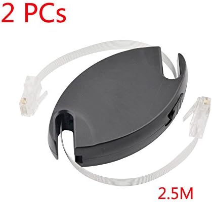 2.5M/8FT Retractable Ethernet Cat 5 RJ45 LAN Network Cable