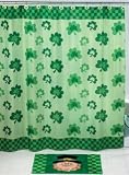 Shamrock SHOWER CURTAIN St. Patricks Day saint patrick s paddy paddy s Irish green bathroom bath room tub Home Decor