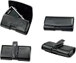 CELLET OMEGA LEATHER CASE POUCH (with Belt Clip) for BLACKBERRY 8100 PEARL / MOTOROLA KRZR K1/K1M - RETAIL PACKAGING