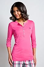 3/4 Sleeve 1X1 Rib Cotton Garment Washed Henley T-Shirt
