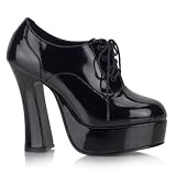 Pleaser - DOLLY-91, 5" Chunky Heel Lace-Up P/F Shoe
