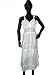 Cotton Sundresses-Newage Indian Cotton White Sundress Boho Strap Dress S-xl