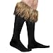 ECOSCO Women Soft Cozy Fuzzy Faux Fur Leg Warmers Socks Boots Cuffs Cover