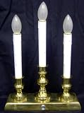 4-Function Triple Light Gold Candelabra With Light Sensor & Timer #H88405