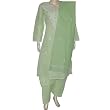Latest Salwar Kameez Green Cotton Chikan Embroidery Womens Dress Pink Size M 36 inches (slkch008)