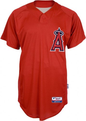 Los Angeles Angels of Anaheim Authentic Batting Practice Jersey - Scarlet Large