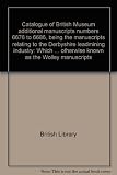 Catalogue of British Museum additional manuscripts numbers 6676 to 6686, being the manuscripts relating to the Derbyshire leadmining industry : which are part of British Museum additional manuscripts 