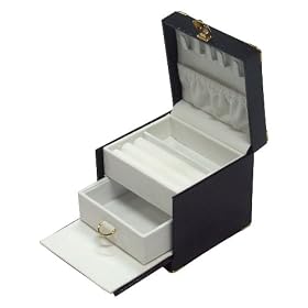 Black Cube Style Jewelry Valet Organizer