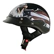 VCAN V531 Cruiser Patriotic Eagle Graphics Flat Black Large Half Helmet