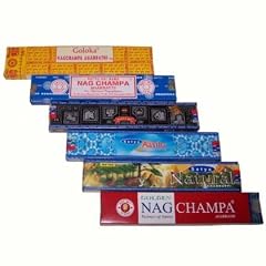 R�ucherst�bchen Set Satya Nag Champa Aastha Goloka Natural R�ucherware 91g