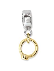 Sterling Silver & Reflections CZ Ring Dangle Bead