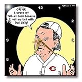 Rich Diesslins Funny General - Editorial Cartoons - Pete Rose Tell-All Book - Wall Clocks