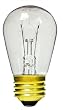 Club Pack of 25 Transparent Clear E26 Base Replacement S14 Light Bulbs