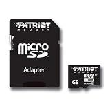 Patriot Signature 8 GB MicroSDHC Class 4 Flash Memory Card with Standard SD Adapter PSF8GMCSDHC43P