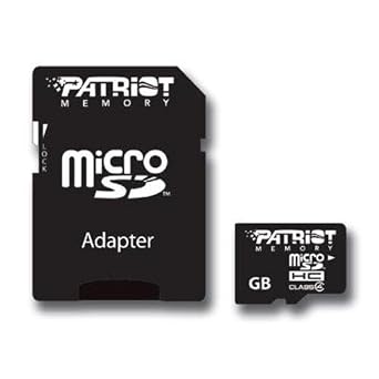 Patriot Signature 8 GB MicroSDHC Class 4 Flash Memory Card with Standard SD Adapter PSF8GMCSDHC43P