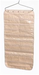 Household Essentials 80-Pocket Cotton Canvas Jewelry Organizer