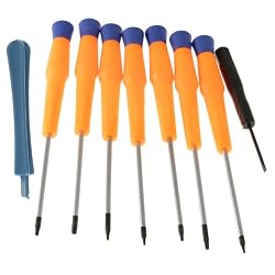 (9 Items Combo) Tool Repair Kit Precision Screw Driver Set Torx + Flat Head + Safe Plying Prying Pry Tool for Motorola
