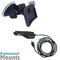 Professional Replacement Window Mount Kit + Car Charger for TomTom ONE XL v1 - Exclusive to DiGiShop