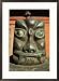 A carving of a face in the Bogdo Khan Palace Museum, Mongolia Subject Framed Art Poster Print by Ed George, 21x29