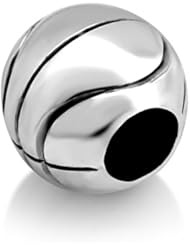 Chuvora Sterling Silver Basketball Bead Charm Fits Pandora Bracelet