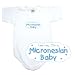 BABY BODYSUIT WHITE  LIGHT BLUE CLOUD LOVE ME , I'M MICRONESIAN  MICRONESIA 18 - 24 Months
