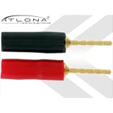 Buy 20 Qty (10 Pairs) of Atlona Gold Speaker Cable Wire Pin Connectors Plugs 