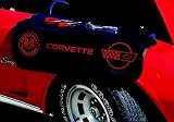 Corvette Emblems Fender Cover Red