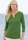 Longer Length Henley Shirt