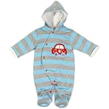 Beautiful Blue and Grey Hooded Pram Suit - 3-6 months