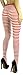 ToBeInStyle Women's Colorful Opaque Striped Tights Pantyhose Stocking Hosiery - White/Red - One Size