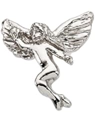 Dancing Angel Lapel Pin 14K White Gold 12.00X13.00 mm