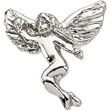 14K White Gold 12.00X13.00 mm Dancing Angel Lapel Pin