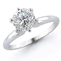 14K 1.50 Carat Round Cut Solitaire Diamond Engagement Ring (G-H ; SI1-2)