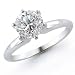 14K 1.50 Carat Round Cut Solitaire Diamond Engagement Ring (G-H ; SI1-2)