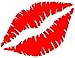 Kiss Mark Lip Car Decal / Sticker -RED