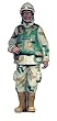 Patriotic African American Woman USA Marine Christmas Ornament #W9747