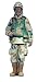 Patriotic African American Woman USA Marine Christmas Ornament #W9747
