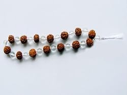 Rudraksha & Crystal Combination Yoga Meditation Rosary Shiva Mala 27+1 Beads