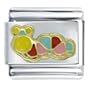 Rainbow Worm Aqua Spring Italian Charms