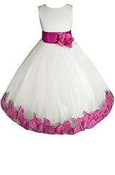 Girls Tea Length Flower-Girl Dress/Pageant Dress 