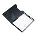 Samsill Pad Holder, Heavyweight Sealed Vinyl, Brass Clip, Inside Front Pocket, Black (71410)