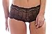 Womens Black Over The TOP LACE Push UP Bra and BOY Short Set Sexy Lingerie Set