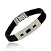 Genuine 18K Gold rubber Stainless Steel Screws Mens Bracelet