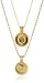 Satya Jewelry "Gold Sun and Moon"  Yellow Gold Pendant Necklace
