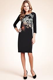 Slash Neck Sunset Print Tunic Dress