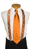 Illinois Suspenders - University of Illinois Orange Suspenders with Illini Logo