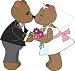 Wallmonkeys Peel and Stick Wall Decals - Teddy Wedding - Removable Graphic