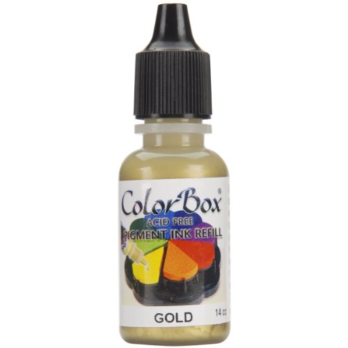 Clearsnap ColorBox Pigment Ink Re-inker Refill Bottle: Metallic Gold