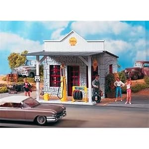 Amazon.com: PIKO G SCALE MODEL TRAIN BUILDINGS - SHELL GAS STATION 