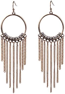 Fantas Casto Zircon Tassels Ring Shape Fashion Earring